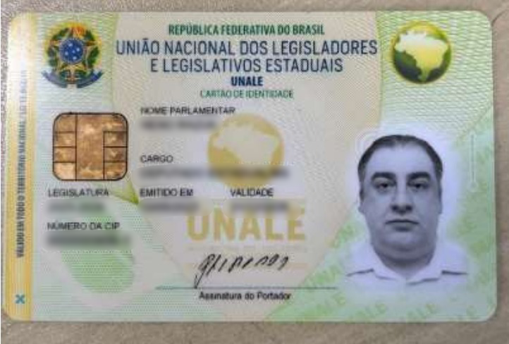 Carteirinha parlamentar de Neno anexada ao auto de prisão (Foto: Reporodução)... veja mais em https://www.campograndenews.com.br/brasil/cidades/neno-ficou-1-mes-na-bolivia-mostrou-documento-suspeito-e-foi-banido