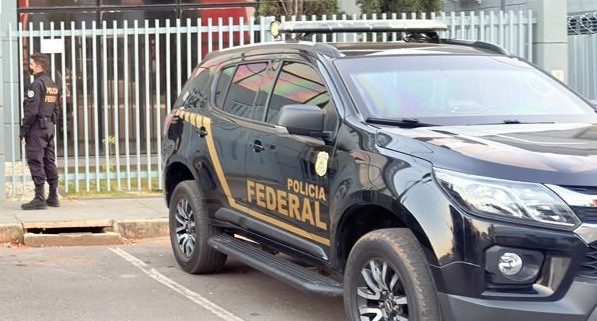Viatura da PF em registro divulgado sobre a Operação Raio X. Foto: Polícia Federal/Divulgação.